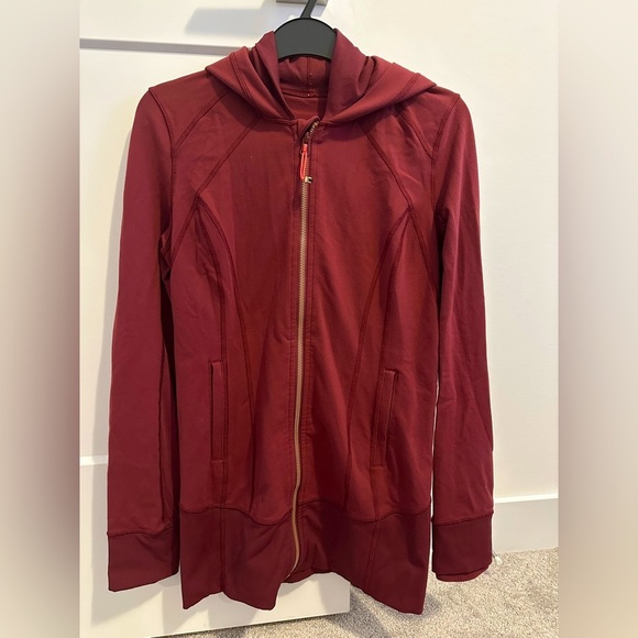 lululemon athletica Tops - Lululemon Daily Practice Jacket in Wine Berry Size 6